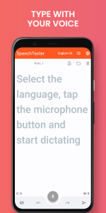 اسکرین شات برنامه SpeechTexter - Speech to Text - تبدیل صوت به متن 1