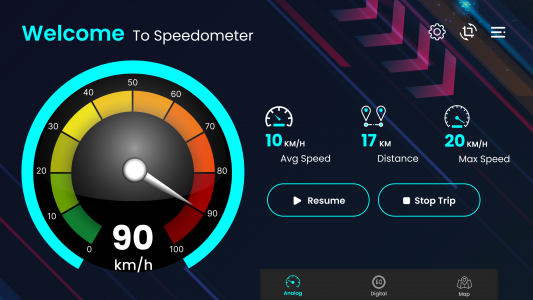 اسکرین شات 5 برنامه GPS Speedometer: Speed Tracker