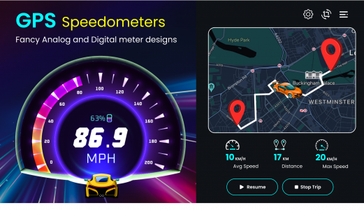 اسکرین شات 6 برنامه GPS Speedometer: Speed Tracker