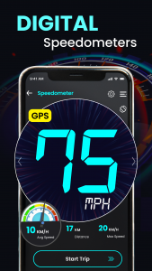 اسکرین شات 2 برنامه GPS Speedometer: Speed Tracker