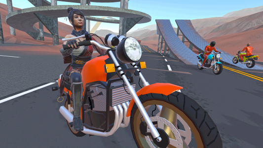 اسکرین شات برنامه Motorcycle Traffic Rider Game 4