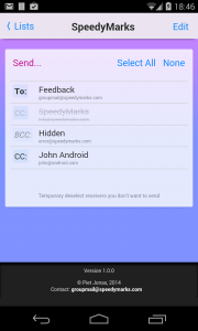 اسکرین شات برنامه Group Mail Lite 5