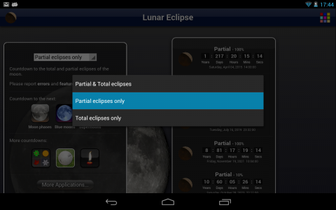 اسکرین شات برنامه Lunar Eclipse Lite 6