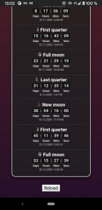 اسکرین شات برنامه Moon Phases 8