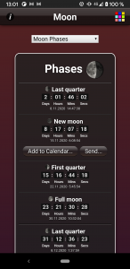 اسکرین شات برنامه Moon Phases 2