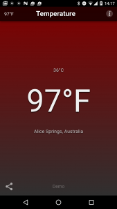 اسکرین شات برنامه Temperature 2