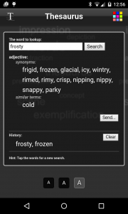 اسکرین شات برنامه Thesaurus 2