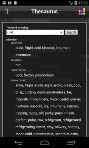 اسکرین شات برنامه Thesaurus 3
