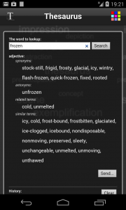 اسکرین شات برنامه Thesaurus 1