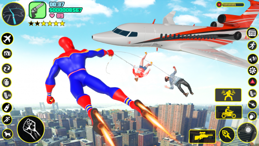 اسکرین شات بازی Spider Hero Games Rope Hero 1