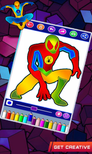 اسکرین شات بازی spider super heroes coloring game of woman 4