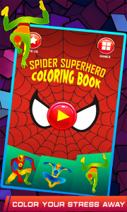 اسکرین شات بازی spider super heroes coloring game of woman 1