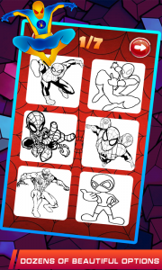 اسکرین شات بازی spider super heroes coloring cartoon game of woman 4