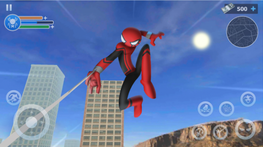 اسکرین شات بازی Spider Stickman Rope: Vegas Crime City Hero 1