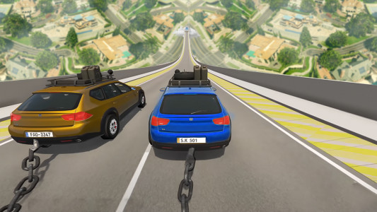 اسکرین شات بازی Chained Cars Stunt Racing Game 1