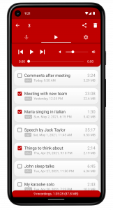 اسکرین شات برنامه Voice Recorder Pro 5