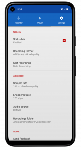 اسکرین شات برنامه Voice Recorder 3