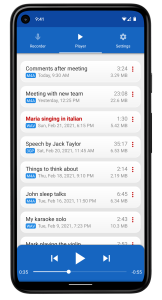 اسکرین شات 2 برنامه Voice Recorder