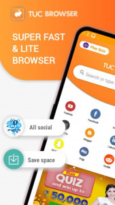 اسکرین شات برنامه Mini Browser - Fast & Private 1