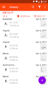 اسکرین شات برنامه Sportractive GPS Running Cycling Distance Tracker 4