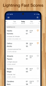 اسکرین شات برنامه Scores App: for NBA Basketball 1