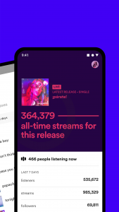 اسکرین شات برنامه Spotify for Artists 3