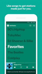 اسکرین شات برنامه Spotify Stations: Streaming music radio stations 3