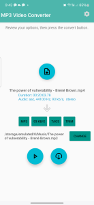 اسکرین شات 2 برنامه MP3 Video Converter