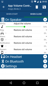 اسکرین شات برنامه App Volume Control 3