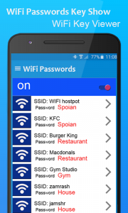 اسکرین شات 1 برنامه Wifi Password Key Show Connect
