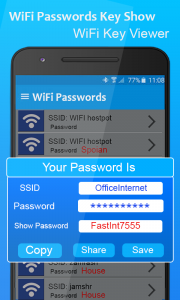اسکرین شات برنامه Wifi Password Key Show Connect 5
