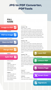 اسکرین شات برنامه JPG to PDF Converter, PDFTools 1