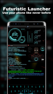 اسکرین شات برنامه Futuristic Launcher 1