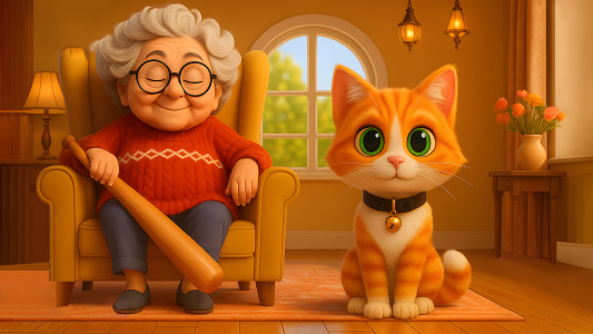 اسکرین شات 5 بازی Angry Granny Prank vs Bad Cat