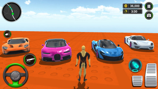 اسکرین شات 2 بازی Superhero Car Ramp Stunt Games
