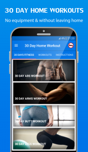 اسکرین شات برنامه 30 Day Home Workouts 1