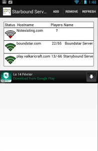 اسکرین شات 1 برنامه Starbound Server Info