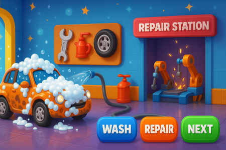 اسکرین شات 1 بازی Car Wash & Repair Salon Crazy