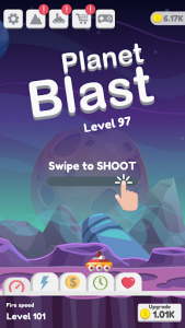 اسکرین شات بازی Planet Blast - Swipe To Shoot Jumping Ball 1