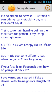 اسکرین شات 2 برنامه Statuses for all occasions