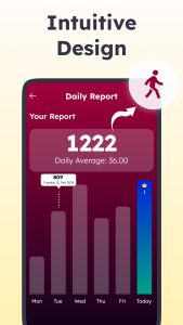 اسکرین شات 3 برنامه Step Counter & Pedometer