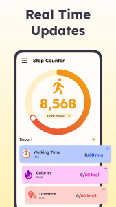 اسکرین شات 2 برنامه Step Counter & Pedometer