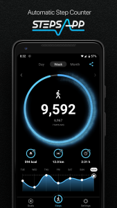 اسکرین شات 1 برنامه StepsApp – Step Counter