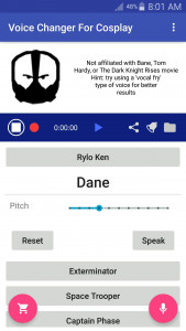 اسکرین شات برنامه Voice Changer Mic: Cosplay - use lapel Mic/Speaker 4