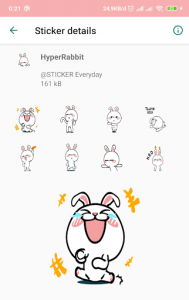 اسکرین شات برنامه WAStickerApps - Cute Bunny Sticker 4