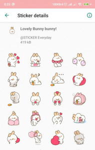 اسکرین شات برنامه WAStickerApps - Cute Bunny Sticker 8