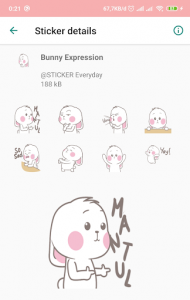 اسکرین شات برنامه WAStickerApps - Cute Bunny Sticker 2
