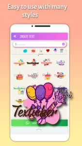 اسکرین شات برنامه Texticker, Text Sticker Maker - WAStickerApps 6