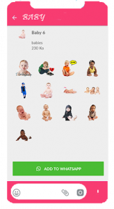 اسکرین شات برنامه 👶 Cute Baby Sticker for Whatsapp 2020 👶 3