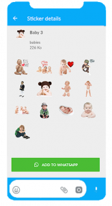 اسکرین شات برنامه 👶 Cute Baby Sticker for Whatsapp 2020 👶 2